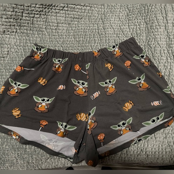 Halloween Star Wars Baby Yoda Pajama Shorts - Picture 1 of 4